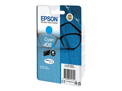 EPSON Singlepack Cyan 408L Ultra Ink - C13T09K24010