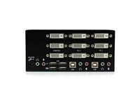 StarTech .com Switch commutateur KVM triple affichage DVI à 2 ports avec audio et hub USB 2.0