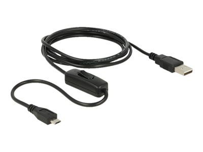 DELOCK USB Kabel micro B -> A St/St 1.50m Ein/Aus-Sch