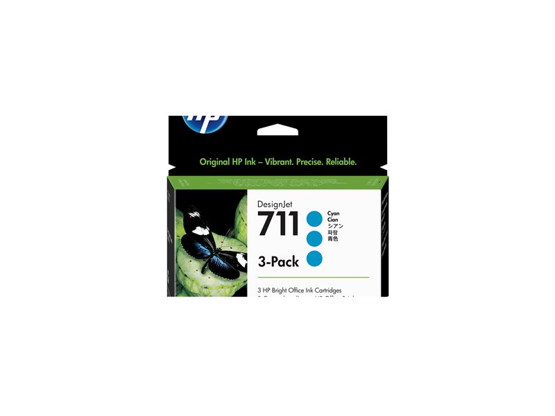HP 3x 711 ink Cyan DJ T120 520