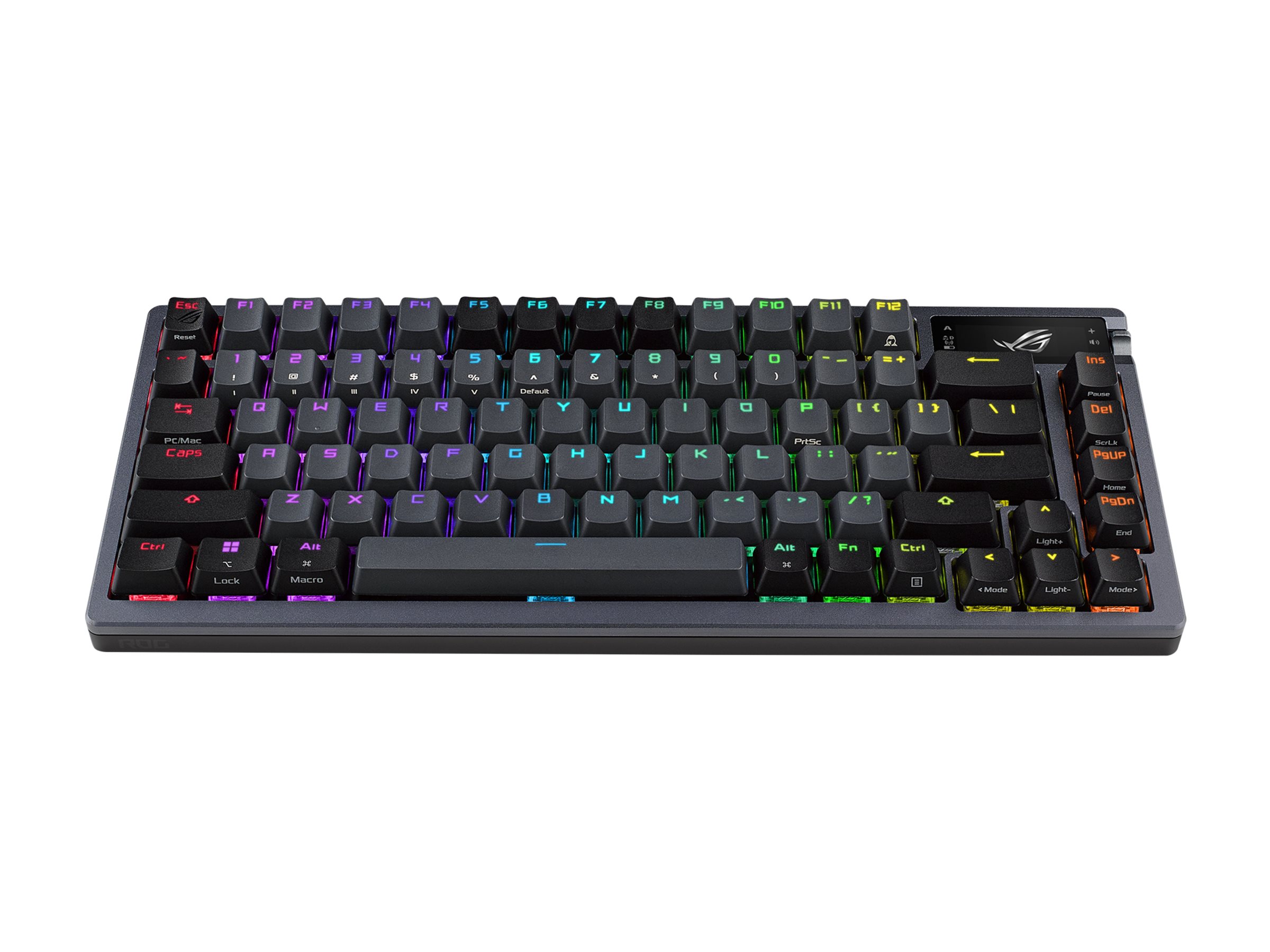 ASUS ROG Azoth keyboard with OLED display gun metal Input Product shot Front 79952