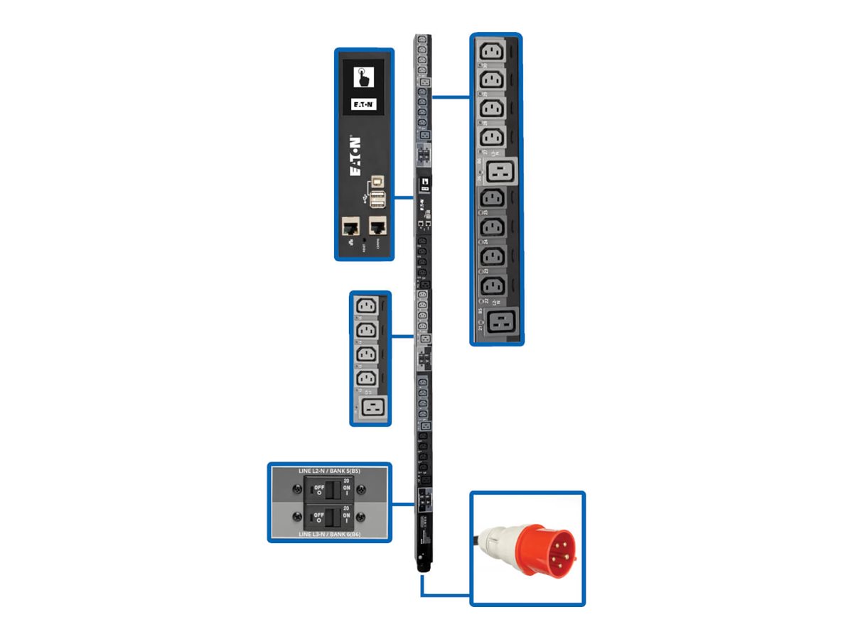 Eaton 23kW 220-240V 3PH Switched PDU
