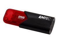 EMTEC B110 Click  3.2 256GB USB 3.2 Gen 2 Sort Rød