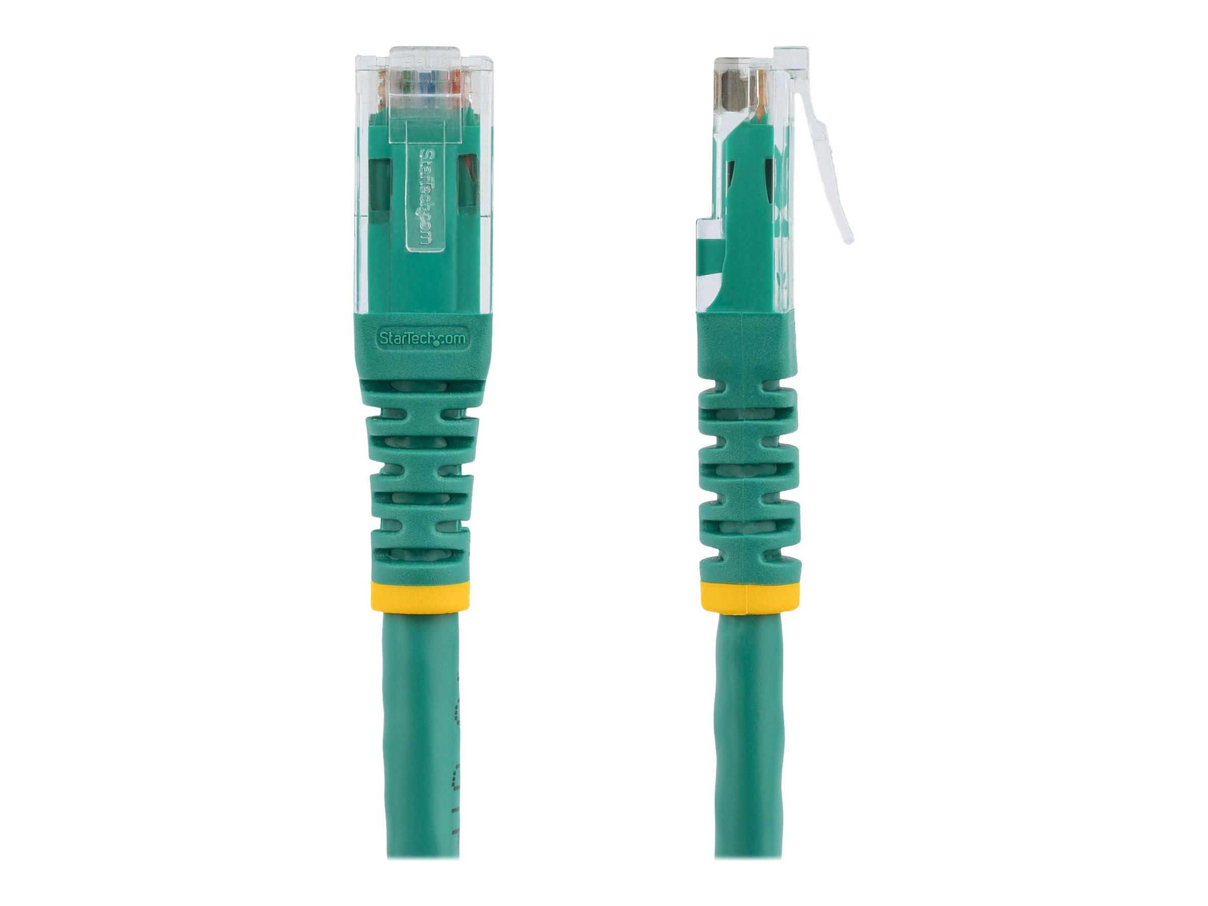 Startech 4ft CAT6 Ethernet Cable, 10 Gigabit Molded RJ45 650MHz 100W PoE Patch Cord, CAT 6 10GbE UTP Network Cable with Strain Relief, Green, Wiring is UL Certified/TIA