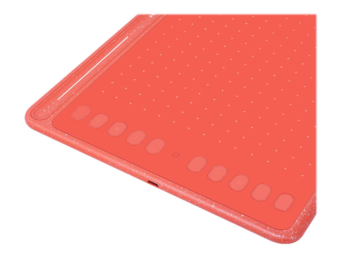 Huion HS611 digitiser USB-C coral Product shot Close-up 75551