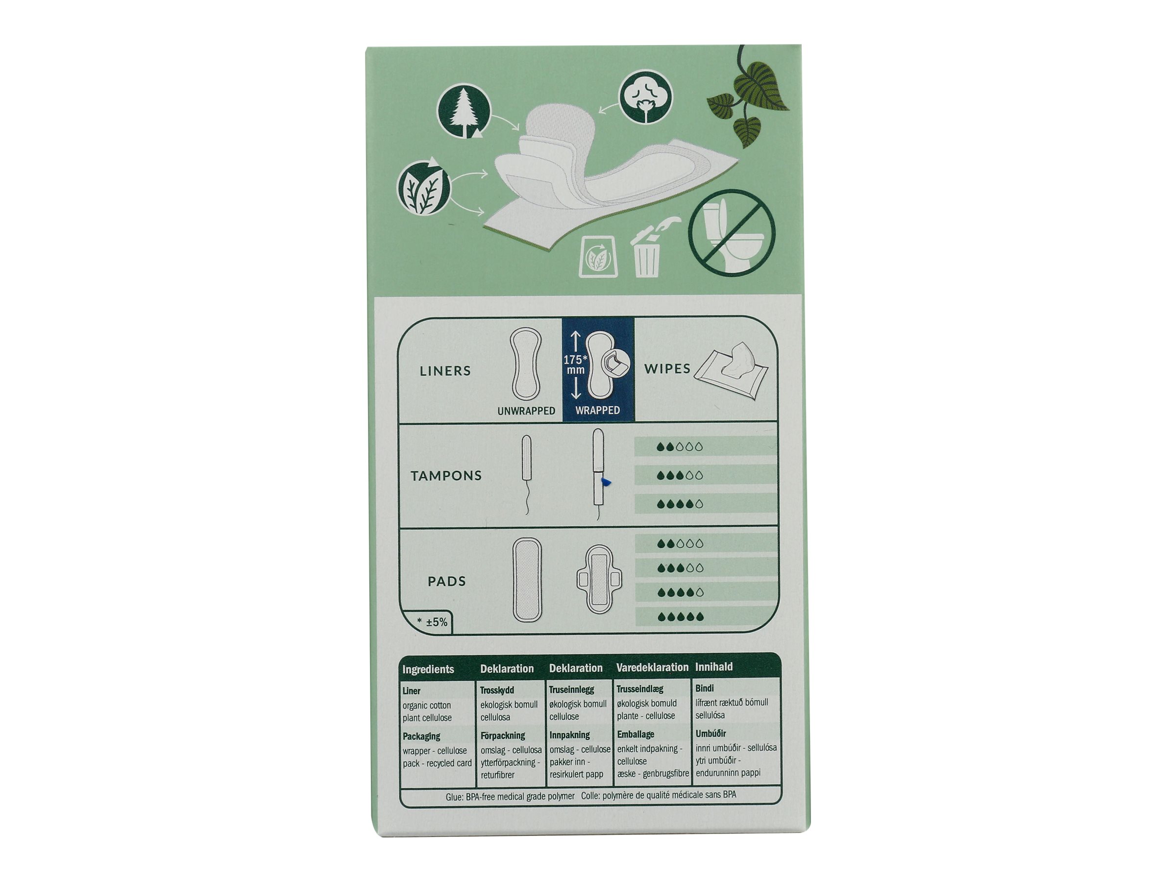 Natracare Panty Liners Long 16s