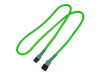 Nanoxia 3 pin Molex (female) - 3 pin Molex (male) Grøn 60cm Forlængerkabel til blæserstrøm