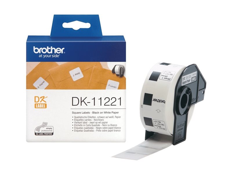 BROTHER Etiquettes papier carre
