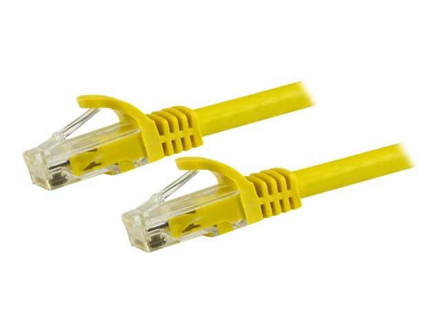 Image of StarTech.com 15m CAT6 Ethernet Cable, 10 Gigabit Snagless RJ45 650MHz 100W PoE Patch Cord, CAT 6 10GbE UTP Network Cable w/Strain Relief, Yellow, Fluke Tested/Wiring is UL Certified/TIA - Category 6 - 24AWG (N6PATC15MYL) - patch cable - 15 m - yellow
