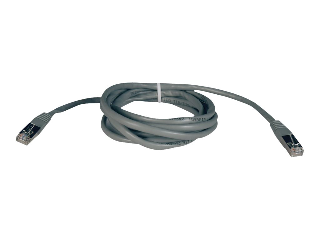 Tripp Lite 10ft Cat5e Cat5 350MHz Molded Shielded Patch Cable STP RJ45 M/M Gray 10'
