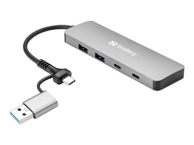 SANDBERG USB-C/A to 2xUSB-A+2xUSB-C Hub, SANDBERG 136-64 136-64 (BILD2)