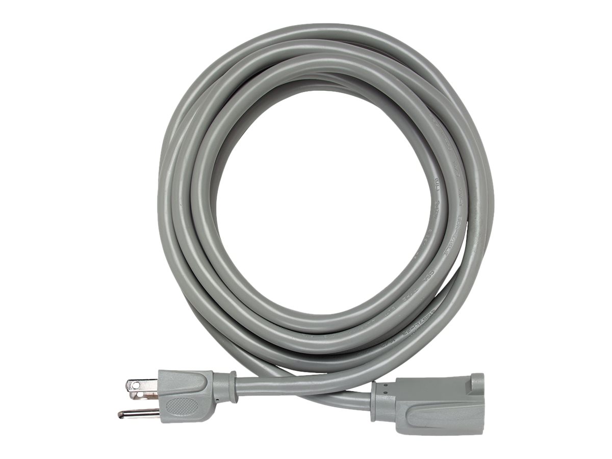 15A 14AWG EXTENSION CORD, 10 FT, GREY