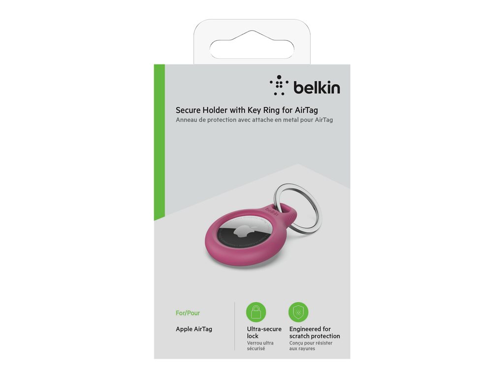 BELKIN AirTag Holder with Keyring Pink