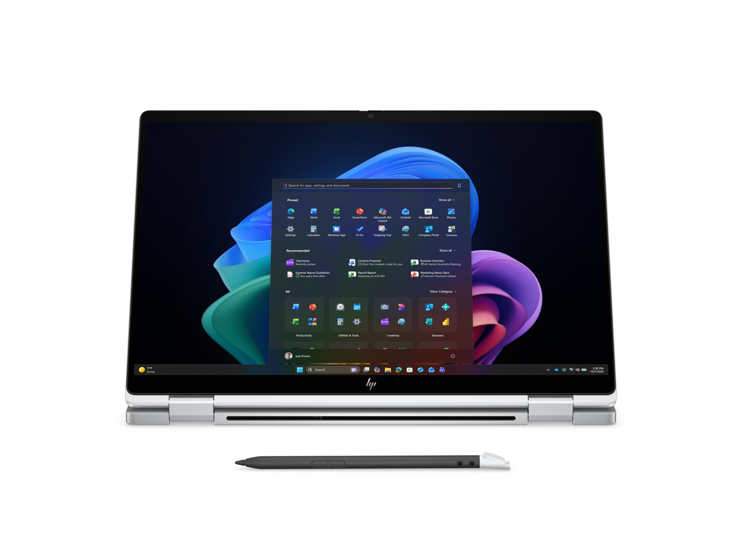 HP EliteBook X Flip G2i Notebook Next Gen Ai Copilot+ PC 14 Intel Core Ultra 7 356H 32 Product shot Right-angle 80000