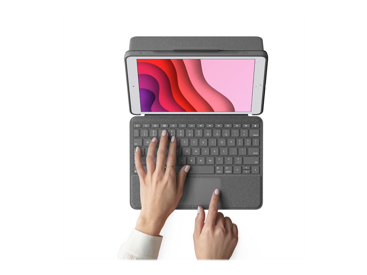 Logitech Combo Touch - klávesnice a pouzdro - s trackpad - QWERTZ - německá - grafit Vstupní zařízení – foto 10