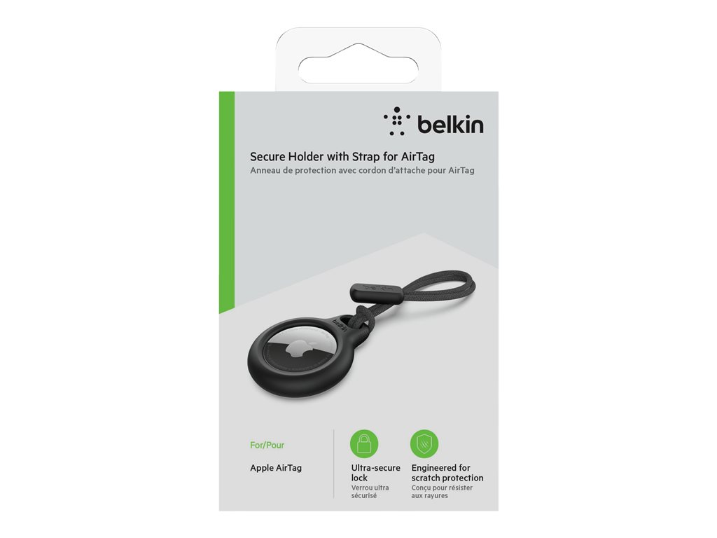 BELKIN AirTag Holder with Strap Black