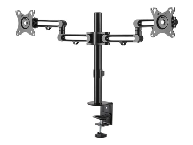 Image of StarTech.com Desk Mount Dual Monitor Arm, Desk Clamp VESA Compatible Monitor Mount for up to 32 inch Displays, Ergonomic Articulating Monitor Arm, Height Adjustable/Tilt/Swivel/Rotating - Double Monitor Arm (ARMDUAL3) mounting kit - adjustable arm - for 2