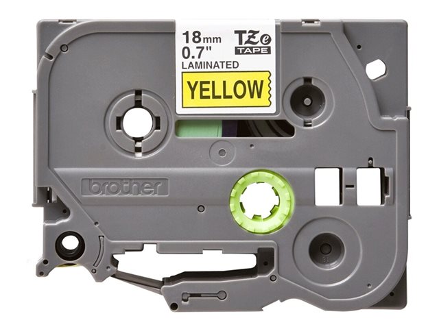 TZE-641 LAMINATED TAPE 18MM 8M BLACK ON YELLOW