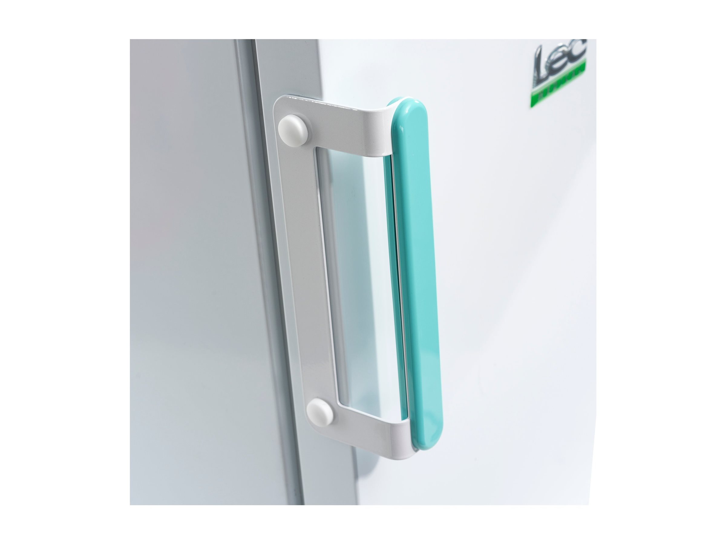 Lec Medical Essential LSFSC138DC - refrigerator with freezer compartment - under counter - freestanding - white/green