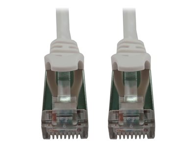 Eaton Tripp Lite Series Cat6a 10G Snagless Shielded Slim STP Ethernet Cable (RJ45 M/M), PoE, White, 7 ft. (2.1 m)