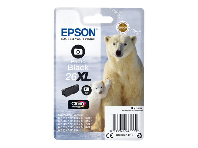 Image of Epson 26XL - XL - photo black - original - ink cartridge