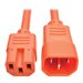 Tripp Lite Heavy-Duty 6ft Heavy Duty Power Extension Cord 15A 14 AWG C14 C15 Orange 6