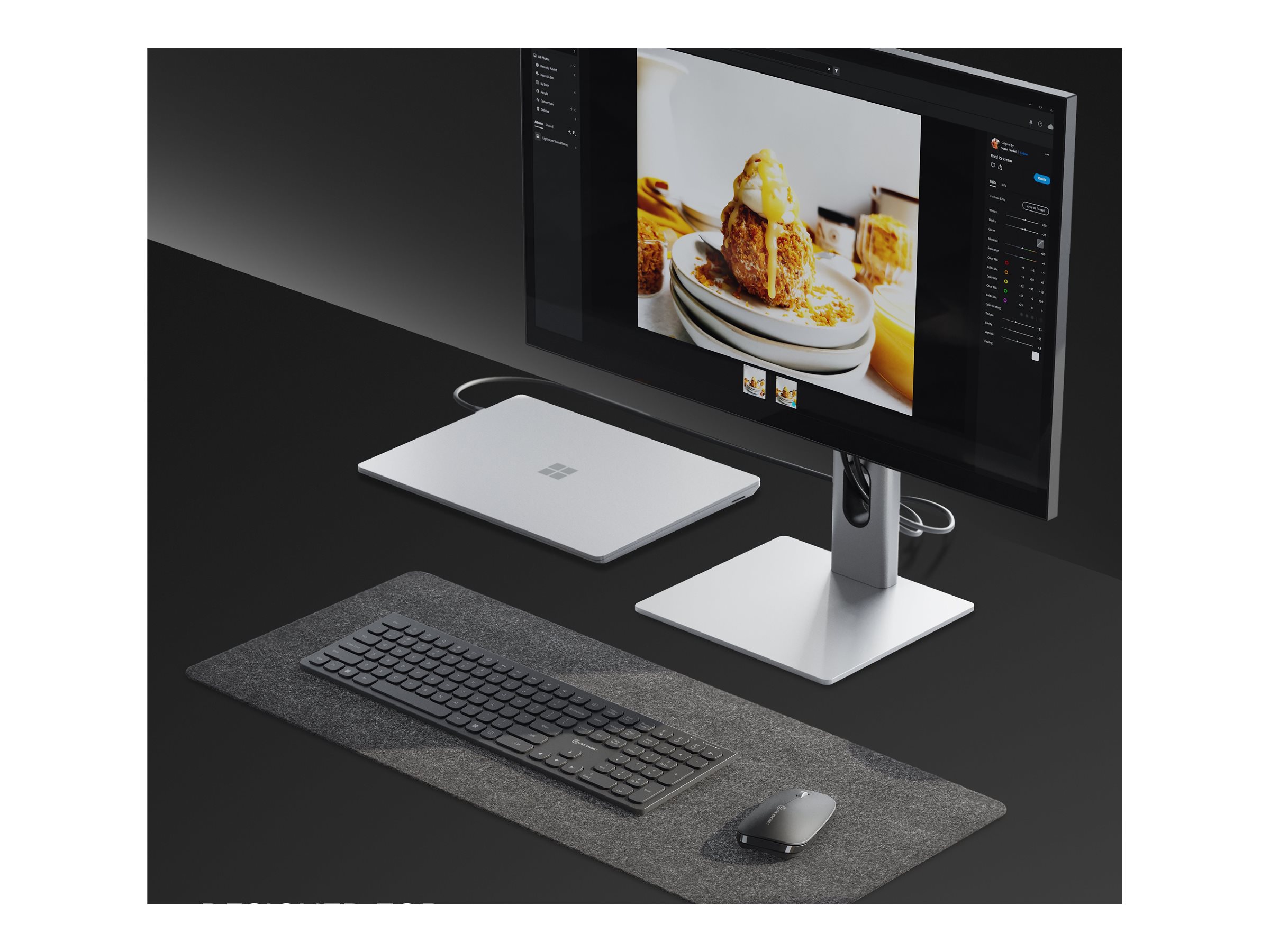 An image of ALOGIC Echelon - keyboard and mouse set full size - QWERTY - UK - black Input Device