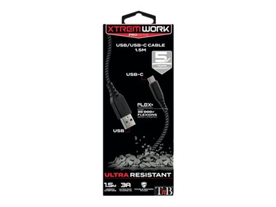 TNB XTREMWORK USB/USB-C 1.5m Cable Black