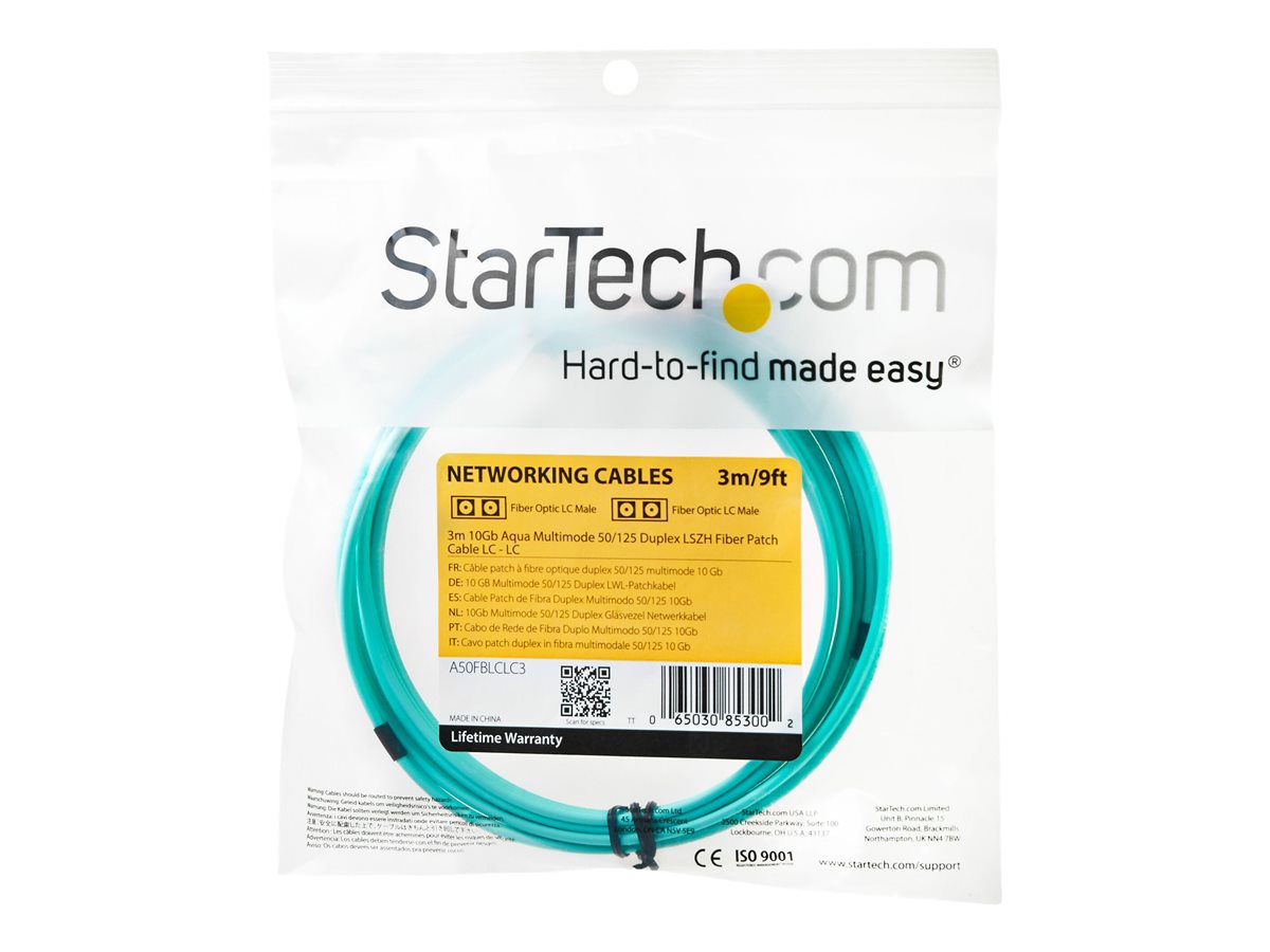 STARTECH 3m 10 Gb Aqua Fiber Patch Cable LC/LC – foto 3