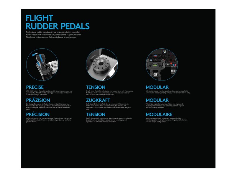 LOGI G Saitek PRO Flight Rudd Ped