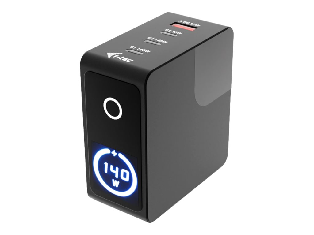 I-TEC 140W Intelligent Multiport USB Charger, 3x USB-C, 1x USB-A, LCD display