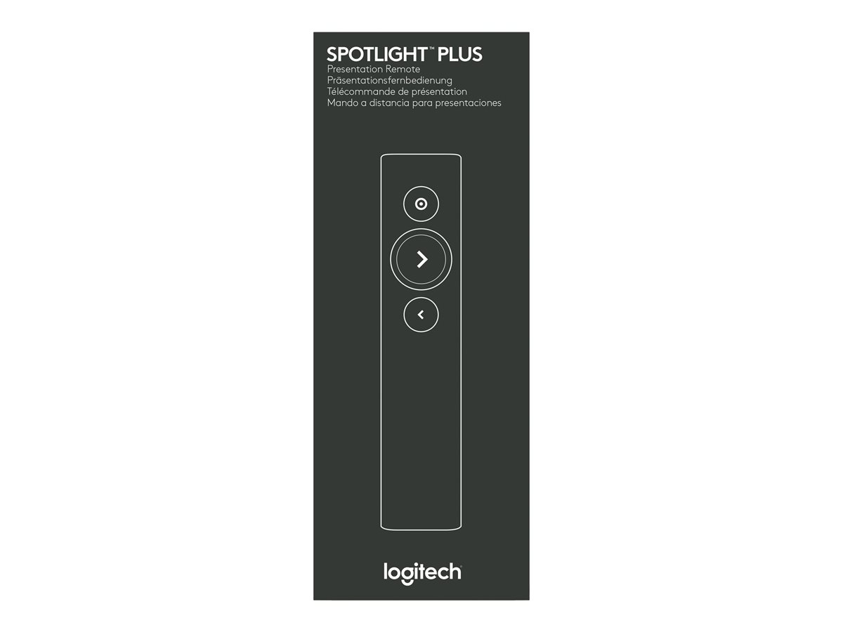Logitech Spotlight Plus - Pr?sentations-Fernsteuerung - 3 Tasten - Slate