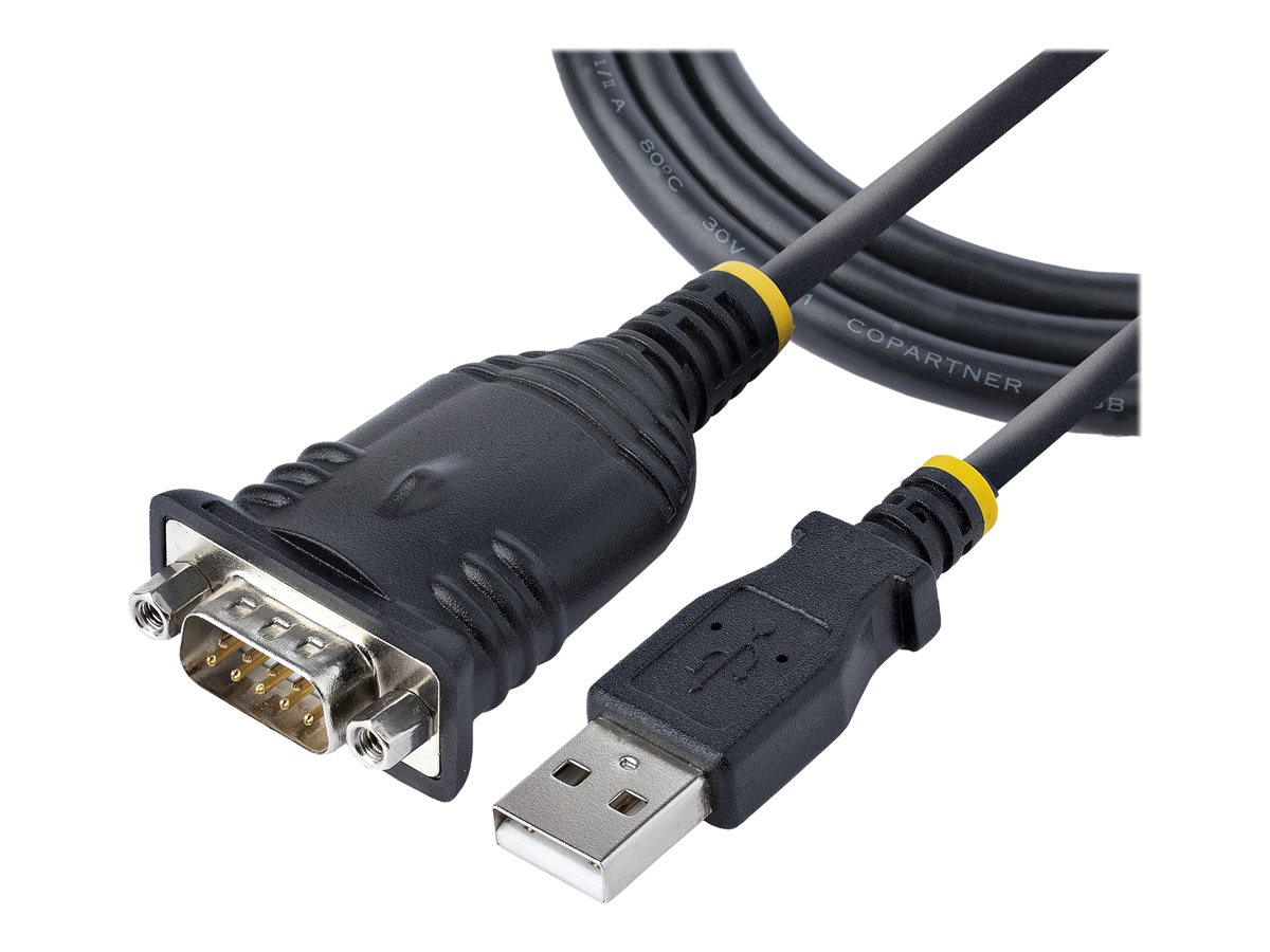 StarTech.com 3ft (1m) USB to Serial Cable, DB9 Male RS232 to USB Converter, USB to Serial Adapter for PLC/Printer/Scanner/Network Switches, USB to COM Port Adapter - Prolific IC, Automatic Handshake, Windows/macOS (1P3FP-USB-SERIAL) - sériový kabel - DB-9 do USB - 1 m – foto 2