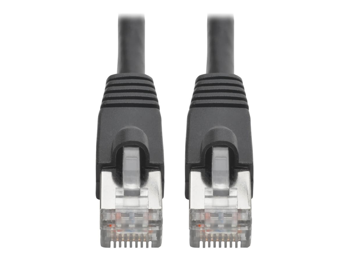 Tripp Lite Cat6a 10G-Certified Snagless Shielded STP Ethernet Cable (RJ45 M/M), PoE, Black, 8 ft.