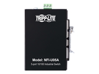 Tripp Lite 5-Port Unmanaged Industrial Ethernet Switch - 10/100 Mbps, Ruggedized, -40° to 75°C, EIP QoS, DIN/Wall Mount