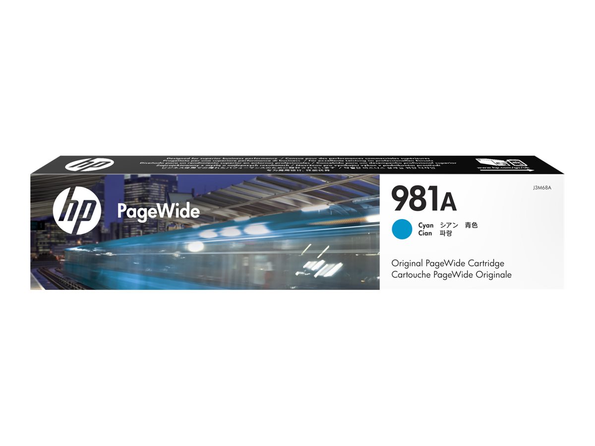 HP 981A cyan original PageWide ink Product shot Front 79950