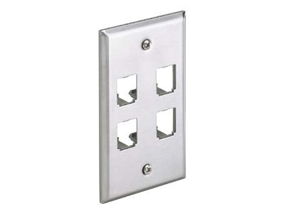 Panduit MINI-COM Stainless Steel Faceplate