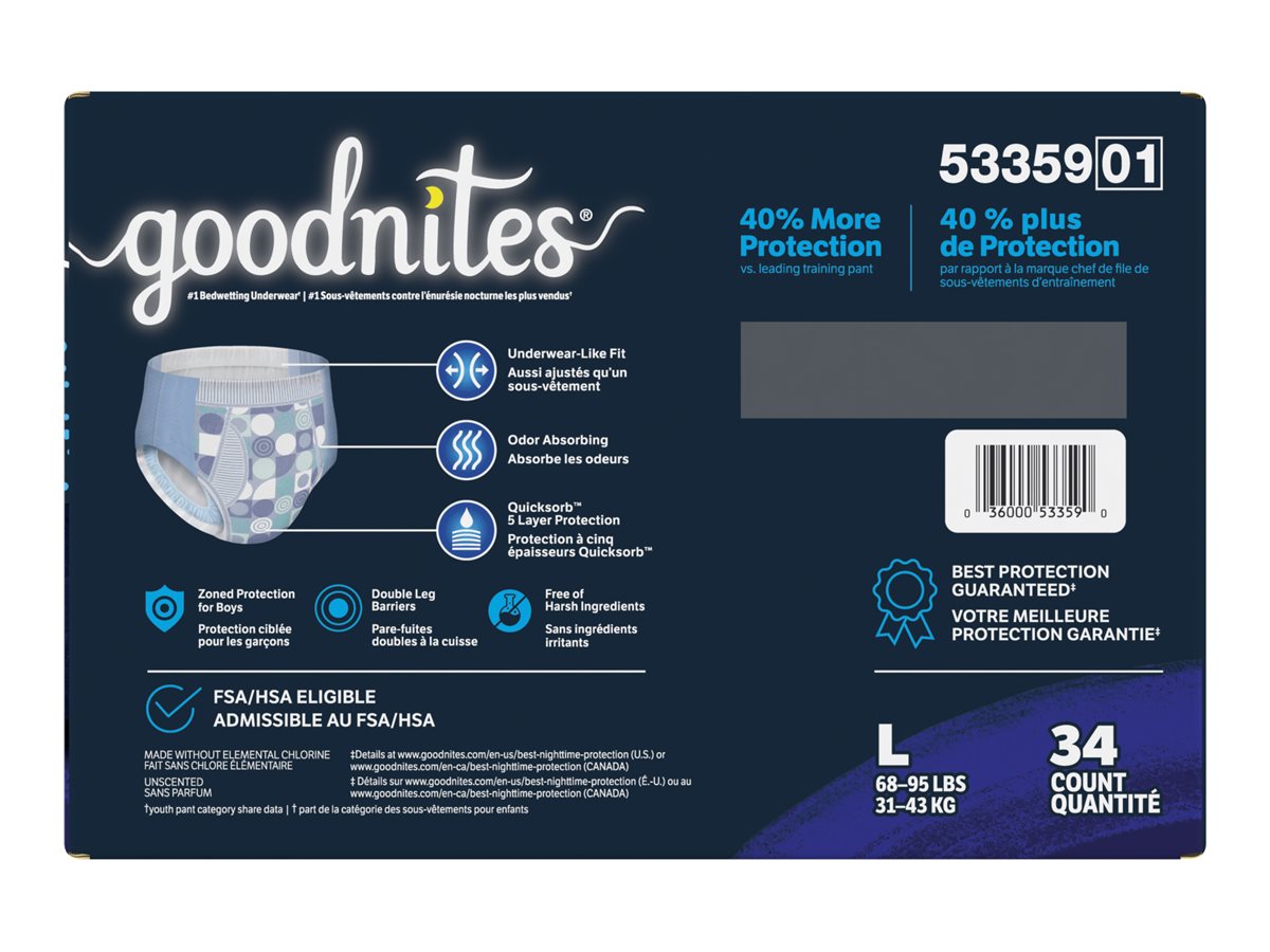 GoodNites Bedtime Bedwetting Underwear for Girls L-xl 11 Count