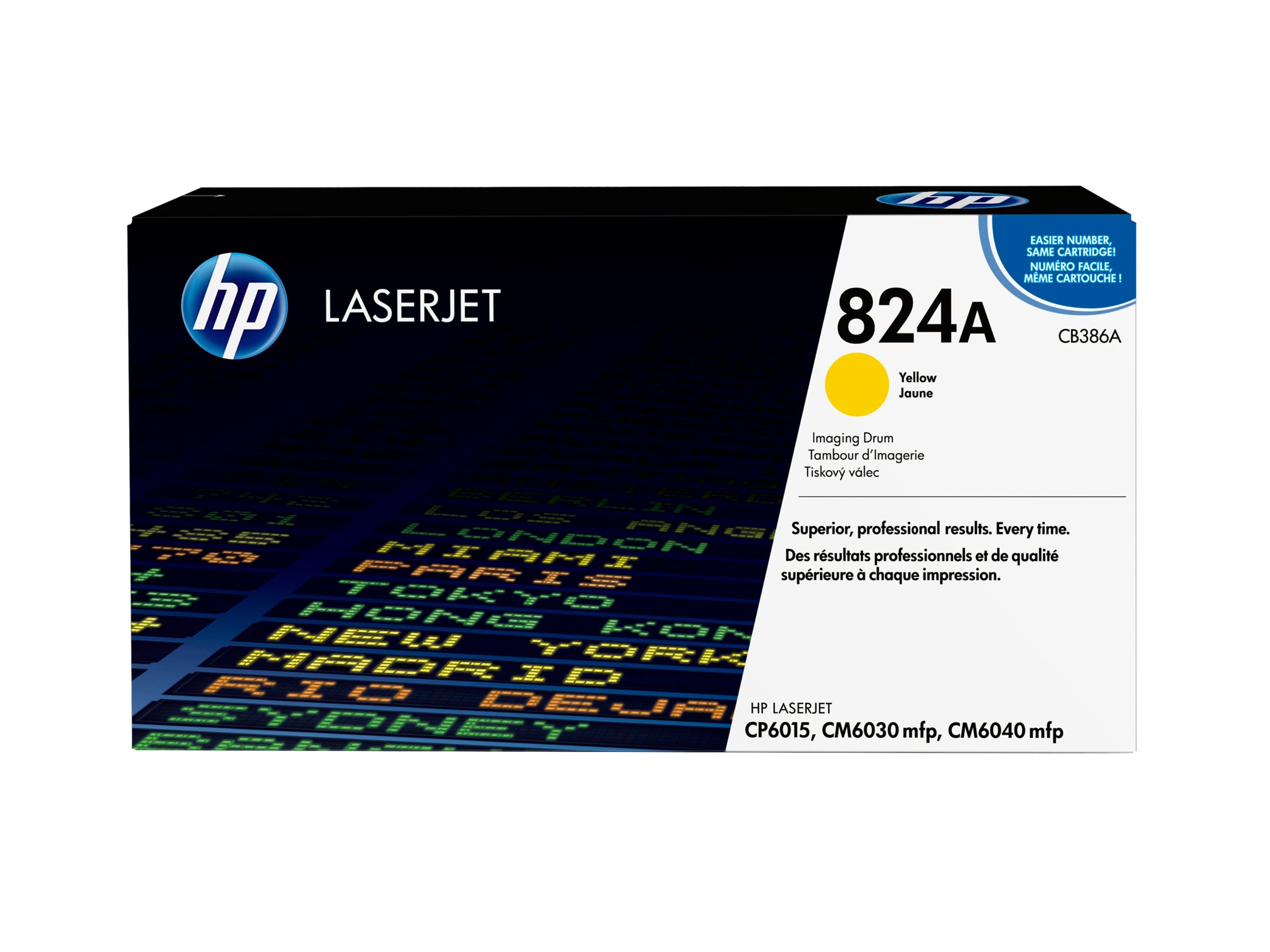 HP 824A yellow original drum Package view Front 80043
