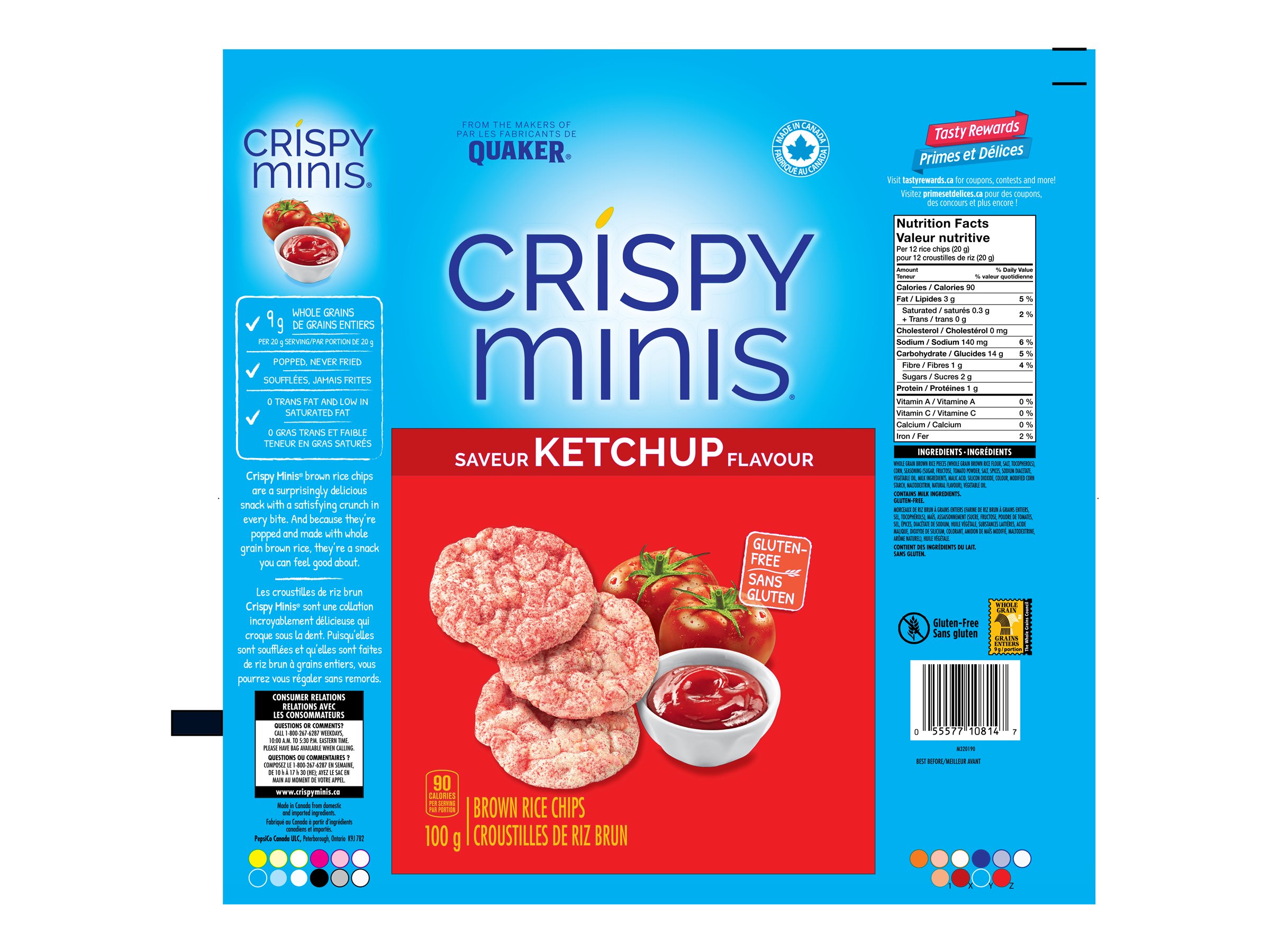 Quaker Crispy Minis - Ketchup - 100g