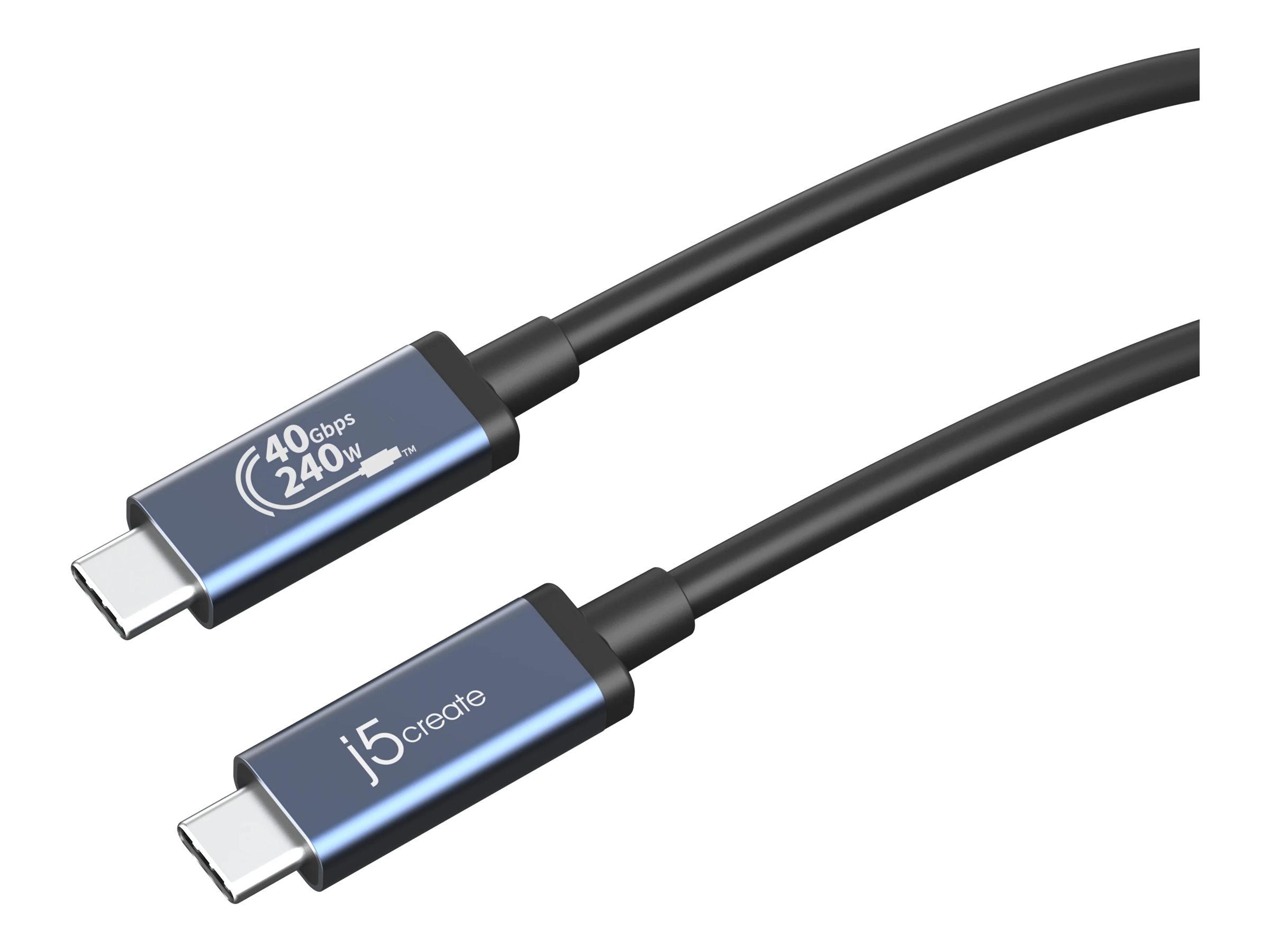 j5create JUC29L08 USB-C cable 24 pin USB-C to 24 pin USB-C 80 Usage / lifestyle Close-up 72140