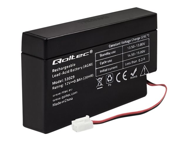 Akumulator AGM Qoltec | 12V | 0.8Ah | max.12A