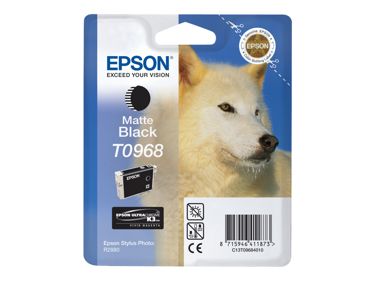 Epson T0968 matte black original ink Product shot Front 79800