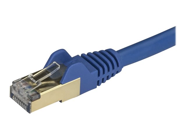 StarTech.com 2m CAT6A Ethernet Cable, 10 Gigabit Shielded Snagless RJ45 100W PoE Patch Cord, CAT 6A 10GbE STP Network Cable w/Strain Relief, Blue, Fluke Tested/UL Certified Wiring/TIA - Category 6A - 26AWG (6ASPAT2MBL) - patch kabel - 2 m - modrá – foto 5