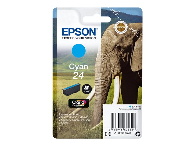 Epson 24 - cyan - original - ink cartridge