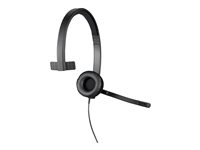 Logitech H570e Wired Headset, Mono Headphones with Noise