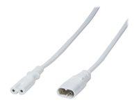 LogiLink Strøm IEC 60320 C8 Strøm IEC 60320 C7 Hvid 2m Forlængerkabel til strøm