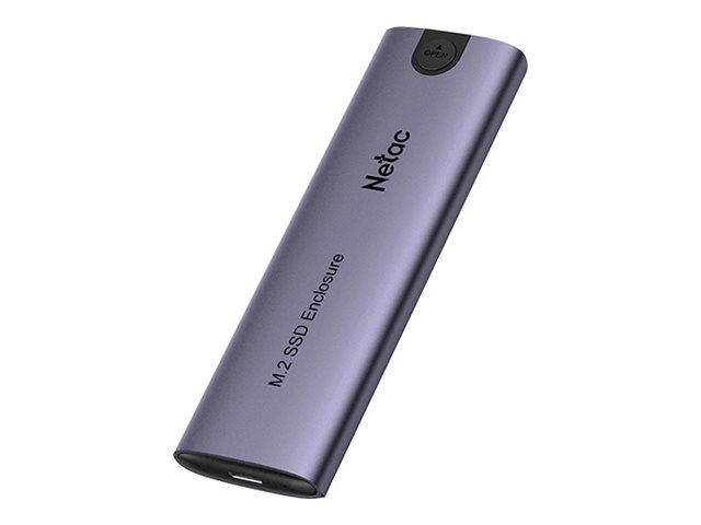 Netac WH51 storage enclosure M.2 Card (PCIe NVMe & SATA) USB Product shot Left-angle 79300