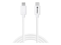 Sandberg 136-74 USB-C to Micro USB-B 1m 1m Hvid