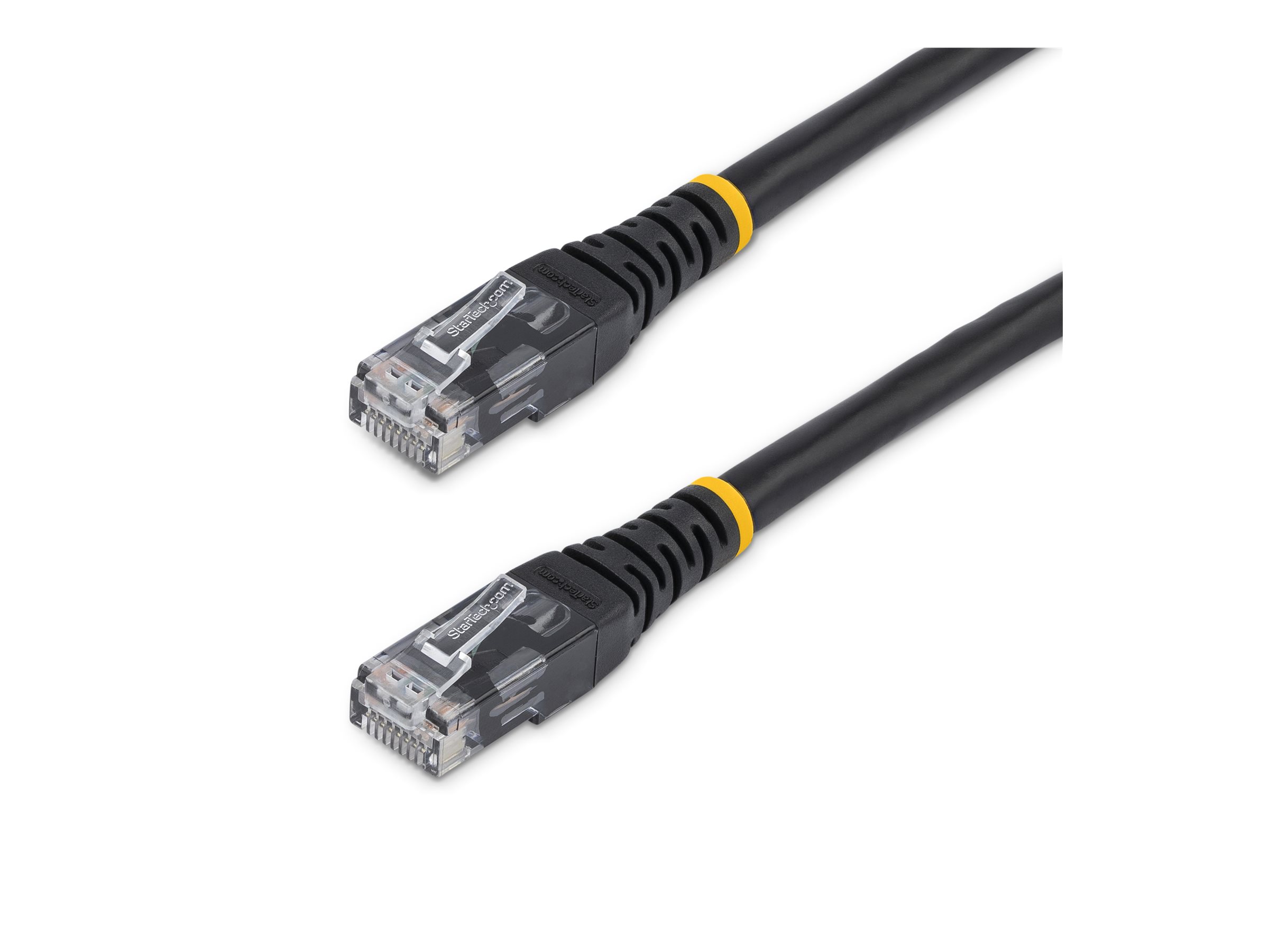 Startech 6ft CAT6 Ethernet Cable, 10 Gigabit Molded RJ45 650MHz 100W PoE Patch Cord, CAT 6 10GbE UTP Network Cable with Strain Relief, Black, UL Certified Wiring, 10 Pack